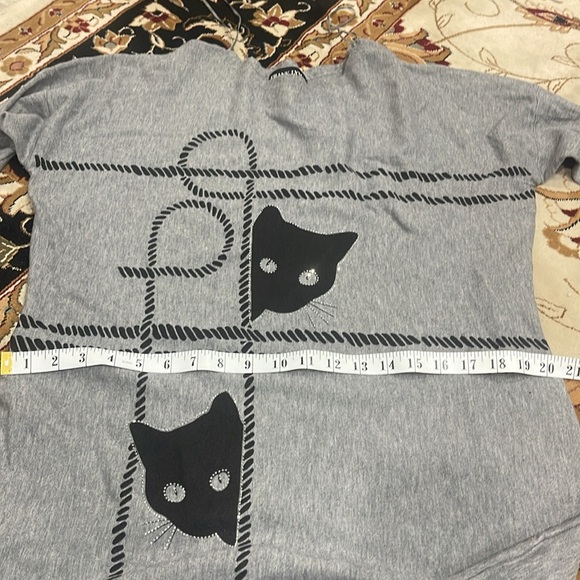Frank Lyman design collection cat sweater M NWOT - Picture 14 of 15